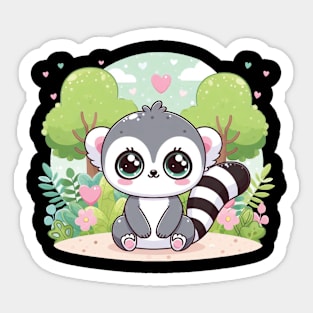 Cute Lemur Sticker